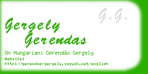 gergely gerendas business card